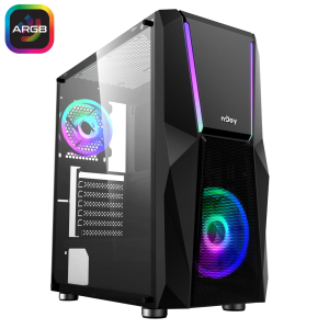 Carcasa nJoy Fort, RGB, Mid Tower, Black