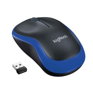 Mouse Wireless Logitech M185, 1000 dpi, Albastru