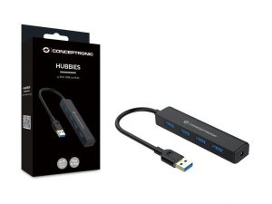 Hub USB Conceptronic 4-Port USB 3.0 Hub, USB-A, 4 porturi,