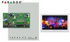 Centrala Paradox SP5500+ cu cutie cu traf si Touch Screen