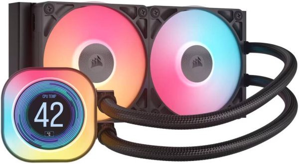 Cooler Procesor CORSAIR iCUE LINK TITAN 240 RX LCD, Lichid,