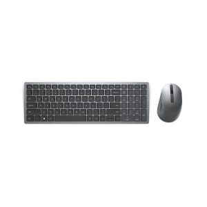 Kit Wireless tastatura si mouse Dell KM7120W, taste numerice, Gri