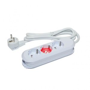 Prelungitor Bachmann SMART 3xCEE7/3, fara intrerupator, lungime cablu 1.5m, H05VV-F