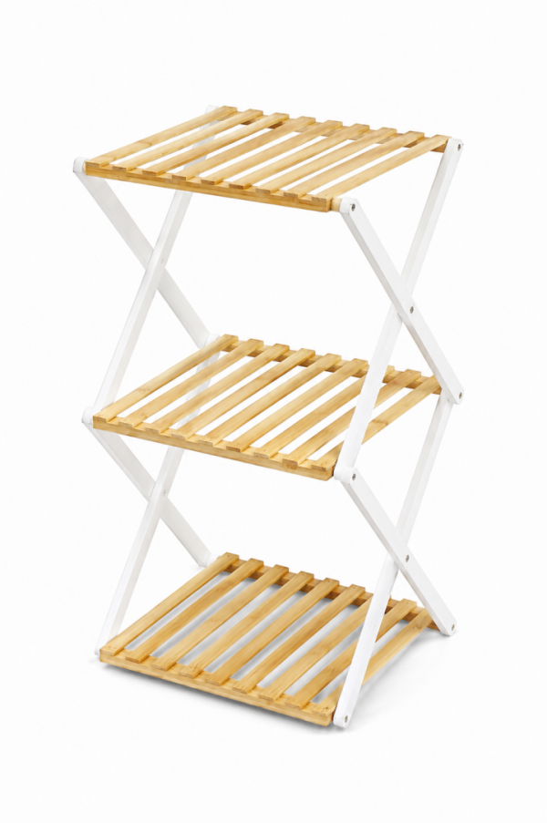 Raft pliabil pentru depozitare, material bambus