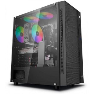 Carcasa DEEPCOOL Matrexx 55 Mesh, RGB, Mid Tower, Black