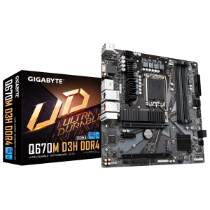 Placa de baza Gigabyte Q670M D3H, Socket 1700, DDR4, Micro-ATX