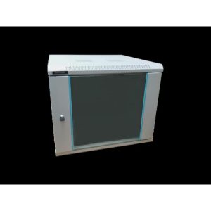 Rack 6U 600x450, dezasamblat, montare pe perete, usa din sticla,