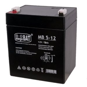 Acumulator VRLA AGM Megabat MB5-12 fara intretinere 5Ah 12V. terminal