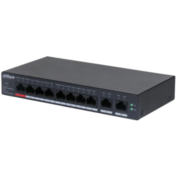 Dahua 10 Port Cloud managed POE switch CS4010-8ET-110, Interfata: Port
