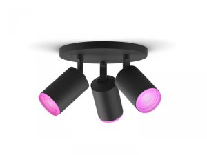 Spot LED RGB Triplu Philips Hue Fugato, Bluetooth, 3xGU10, 3x5.7W