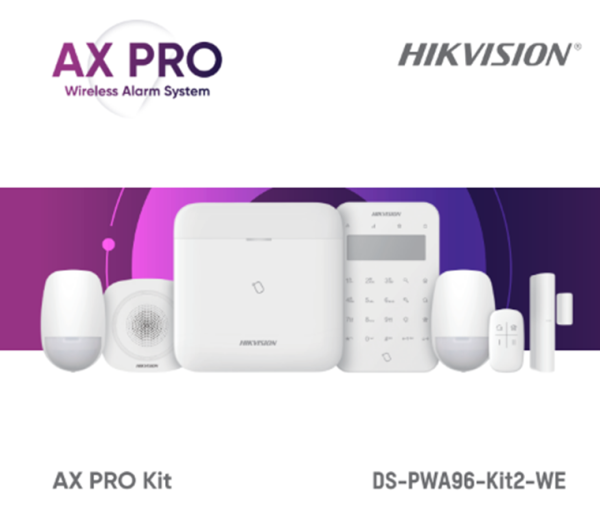 Kit de alarma wireless AX PRO Middle Level DS-PWA96-Kit2-WE contine: