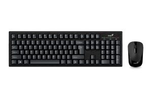 Kit wireless tastatura si mouse Genius KM-8101, taste numerice, negru