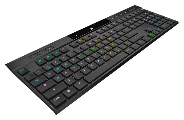 Tastatura Mecanica Gaming CORSAIR K100 AIR, RGB, Wireless, negru