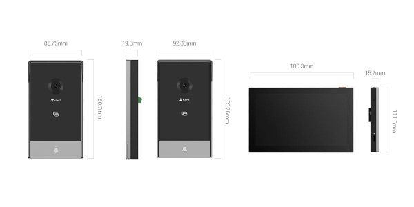 KIT VIDEOINTERFON SMART HOME  2MP Monitor color 7" touch