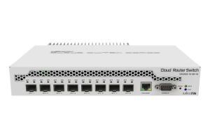 MIKROTIK ETHERNET SW 8P SFP+, CRS309-1G-8S+IN, Procesor: 98DX8208 Dual core,
