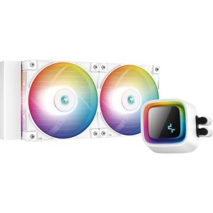 Cooler Procesor DeepCool LS520 WH, Lichid, 12 cm, 2 ventilatoare,