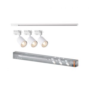Sistem complet TRACKLIGHT OSRAM Elemental cu 3 proiectoare cu soclu