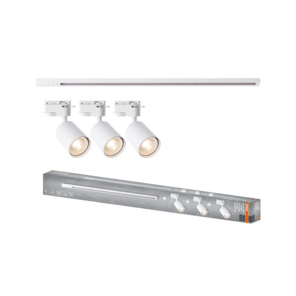 Sistem complet TRACKLIGHT OSRAM Elemental cu 3 proiectoare cu soclu