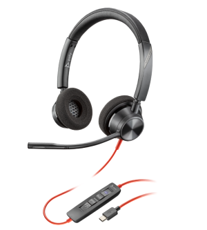 Casti Head-band Poly Blackwire 3220, Wired, Negru