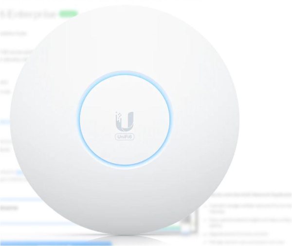 UBIQUITI Unifi6 Enterprise Access Point, U6-ENTERPRISE, Tri-Band WIFI6, 2.4 GHz