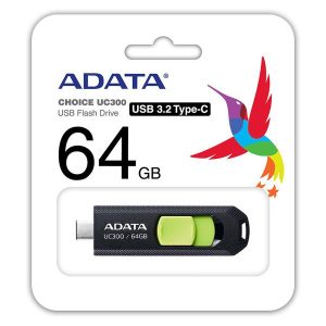 Memorie USB ADATA UC300 64 GB, USB Type-C, Negru