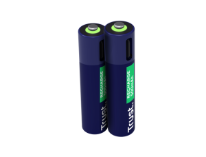 Baterii reincarcabile AAA Trust, incarcate prin USB-C, putere intrare 1.2W,
