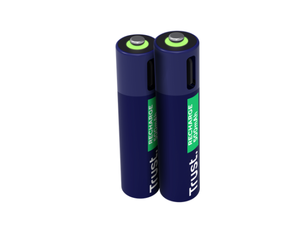 Baterii reincarcabile AAA Trust, incarcate prin USB-C, putere intrare 1.2W,