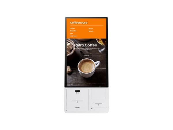 Kiosk interactiv Samsung KM24A, include imprimanta si cititor de cod