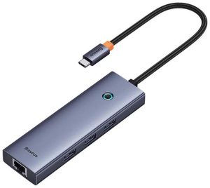 Docking station Baseus UltraJoy 4 in 1, USB Type-C, Gri,