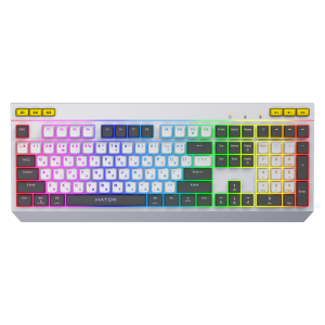 Tastatura HATOR Icefall, RGB, USB, Alb