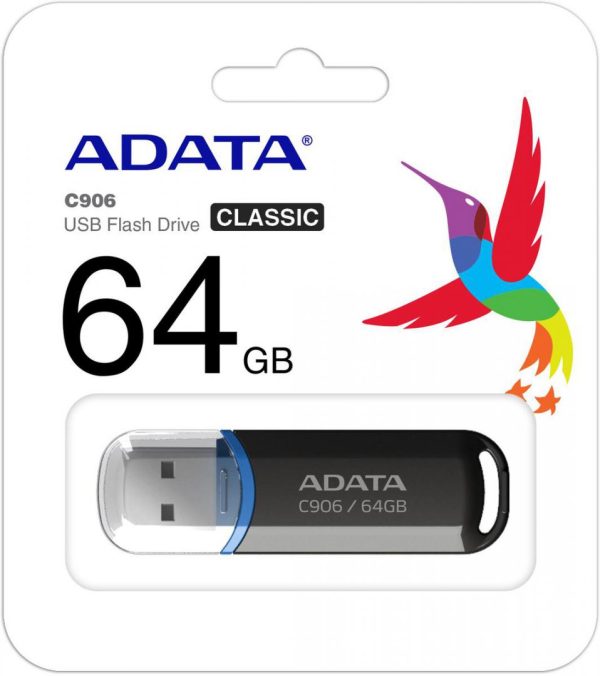 Memorie USB ADATA C906 64 GB, USB 2.0, Negru