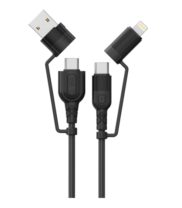 Cablu Audio Lemontti USB A&C-USB-C, material: Aliaj aluminiu, Nailon impletit,