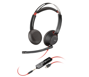 Casti Head-band HP Poly Blackwire 5220, Wired, noise-canceling, Negru