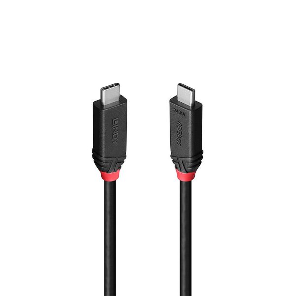 Cablu Lindy 2m USB4 240W Type C, 40 Gbps, Black