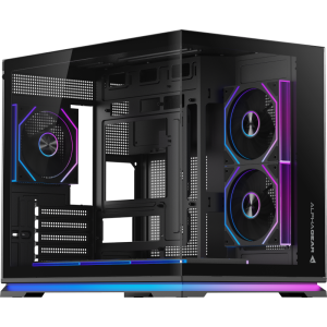 Carcasa ALPHAGEAR Ironclad mark 2, RGB, Micro Tower, Black