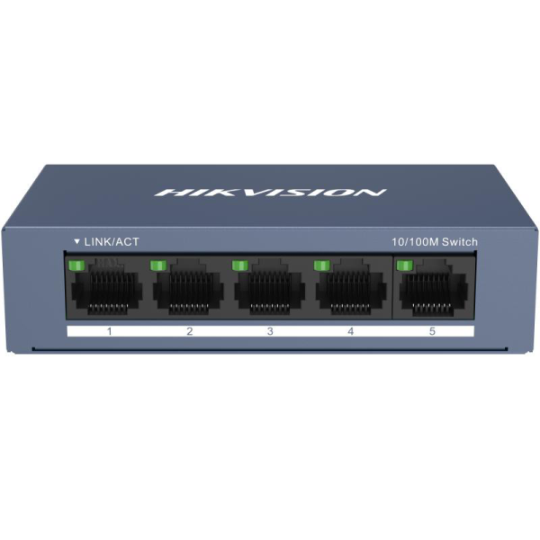 Switch Hikvision DS-3E0105-O: 5 × 10/100 Mbps RJ45 Port, tensiune