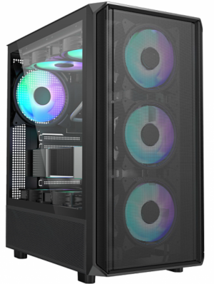 Carcasa gaming Serioux Vanguard, fara sursa, tip middle tower, capac