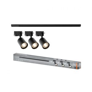 Sistem complet TRACKLIGHT OSRAM Elemental cu 3 proiectoare cu soclu