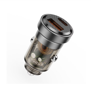 Incarcator Auto LEMONTTI LIAQCPD45WTN, 45W, 2 porturi, Gri