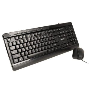 Kit Wired tastatura si mouse SPACER SPOK-WD-02, taste numerice, Negru