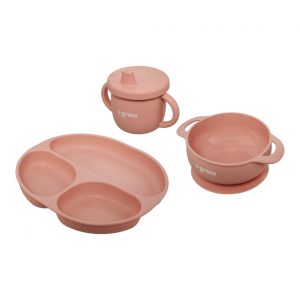 Set diversificare 3 piese silicon : bol , farfurie si