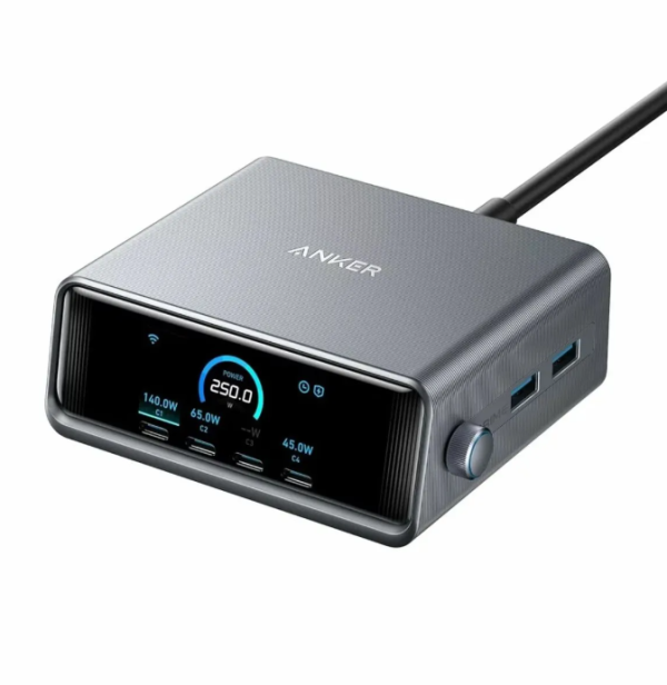 Incarcator Retea ANKER Prime GaN, 250 W, 6 porturi, Negru