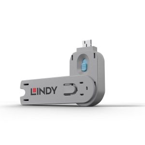 Lindy LY-40622, USB Type A Port Blocker Key, blue