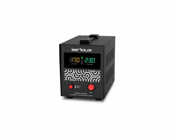 Stabilizator de tensiune Serioux Relay 101-500VA, putere 500VA/300W, tip releu,