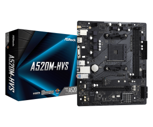 Placa de baza ASRock A520M-HVS, Socket AM4, DDR4, Micro-ATX
