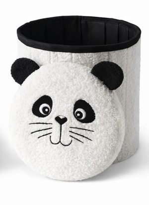 Taburet figurina urs Panda cu capac detasabil, 30x37.5 cm
