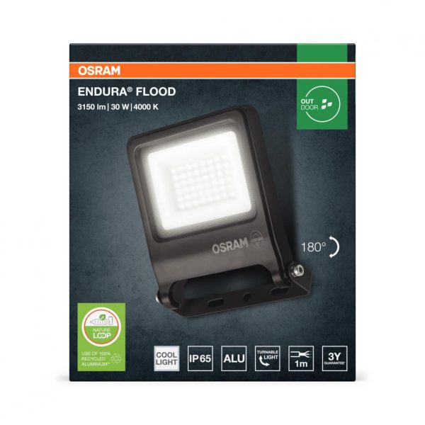 Proiector LED OSRAM ENDURA FLOOD, 30W, 220-240V, 2700 lm, lumina