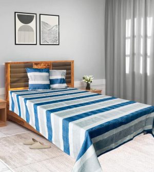 SET CUVERTURA PAT KS 200X220CM ZIA BLUE