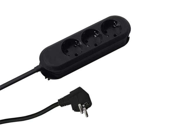 Prelungitor Bachmann SMART 3xCEE7/3, fara intrerupator, lungime cablu 3m, H05VV-F