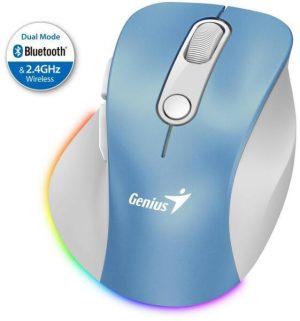Mouse Wireless GENIUS Ergo 9000S, 2400 dpi, Multicolor